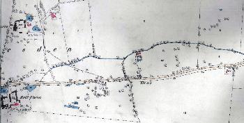 Colesden east of Bell Farm in 1884